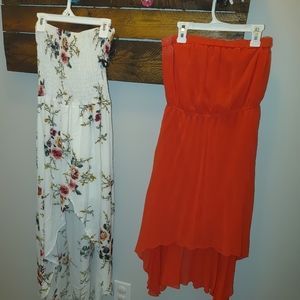 Lot of 2 women's high low dresses